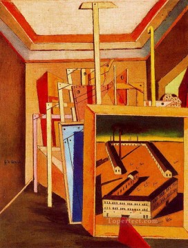  Chirico Pintura al %C3%B3leo - Interior metafísico del estudio 1948 Giorgio de Chirico Surrealismo metafísico.
